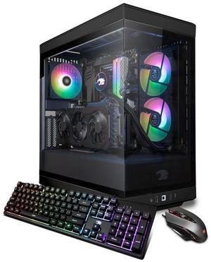 iBUYPOWER Y40 PRO Black Gaming PC Desktop - AMD Ryzen 9 9900X - AMD Radeon RX 9070 16GB - 32GB DDR5 RGB - 2TB NVMe SSD - Y40BA9R9701