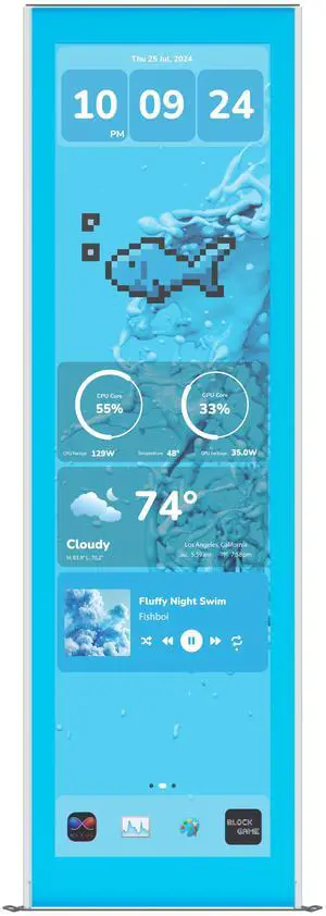 HYTE Y70 Touch Infinite Display Upgrade - Blueberry Milk (Blue)