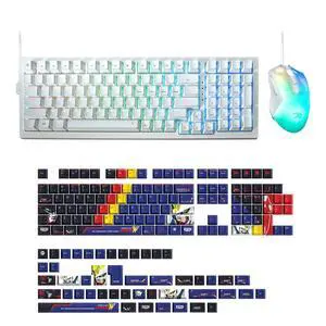 iBUYPOWER MK9 RGB Mechanical Gaming Keyboard / Chimera Mouse + HYTE Mobile Suit Gundam Wing Keycap Bundle - White iBUYPOWER MK9 RGB Mechanical Gaming Keyboard / Chimera Mouse + HYTE Mobile Suit Gundam Wing Keycap Bundle - White