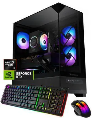 iBUYPOWER Element SE Gaming PC Desktop Computer AMD Ryzen 5 5500 CPU, NVIDIA GeForce RTX 3050 6GB GPU, 16GB DDR4 RAM, 1TB NVMe SSD, Windows 11 Home, Keyboard, Mouse Black iBUYPOWER Element SE Gaming PC Desktop Computer AMD Ryzen 5 5500 CPU, NVIDIA GeForce RTX 3050 6GB GPU, 16GB DDR4 RAM, 1TB NVMe SSD, Windows 11 Home, Keyboard, Mouse Black