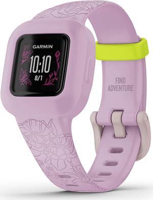 Garmin vivofit jr. 3, Fitness Tracker for Kids, Swim-Friendly, -Lilac Floral- (010-02441-21)