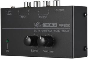 PP500 Phono Preamp Preamplifier with Level Volume Controls RCA 1/4" TRS (1pcs)