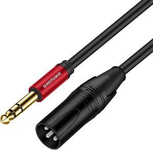 6.35mm to XLR,Jack 6.35mm (1/4 Inch) TRS Male to 3 PIN XLR Male Balanced Interface Cable (1pcs)