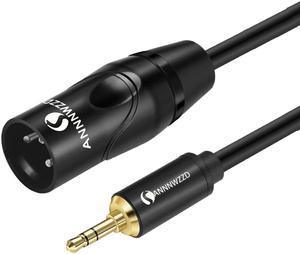 3.5mm 1/8" Inch TRS Stereo To XLR Male Interconnect Audio Cable for professional recording studios live performances schools (1pcs)