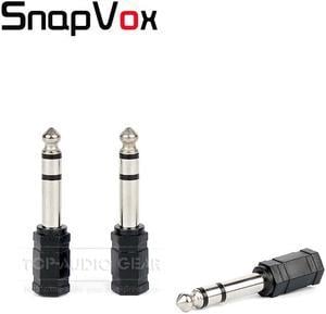 3PCS/LOT 1/4" 6.3 mm Stereo Male Jack TRS Plug to 1/8 " 3.5 mm Female TS Audio Mic Converter Adapter Downstep Reducer Connector