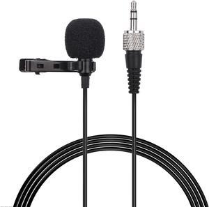 ACEMIC M21 Clip on Condenser Lavalier Microphone Mic 3.5mm TRS Plug 1M Cable with Carry Bag Compatible for Sony D11 D12 Camera (1pcs)