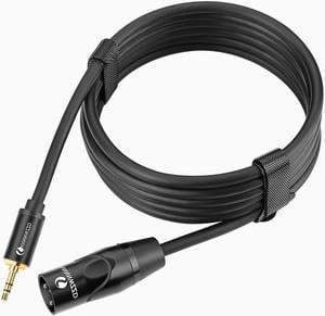 3.5mm Jack to XLR Cable TRS Stereo Male to XLR Male Balanced Interconnect Audio Cable for Microphones Sound Consoles Amplifier (1pcs)