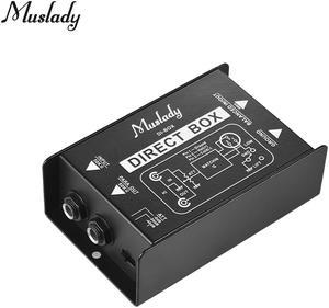 Muslady Single Channel DI Box Direct Injection Audio Box Signal Converter with XLR TRS Interfaces for Electric Guitar Bass Live (1pcs)