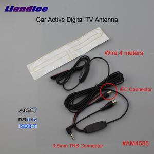 Car Active Digital TV Antenna Amplifier DVB T ISDB T ATSC Aerial IEC 3.5mm TRS Connector Male Plug Booster ANT #AM4585 (1pcs)