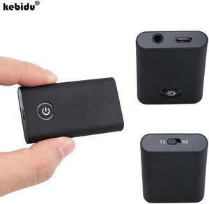 kebidu 2-in-1 Stereo Wireless Bluetooth Receiver 3.5mm Jack Bluetooth Audio Music Transmitter Adapter for PC TV Car Headphone