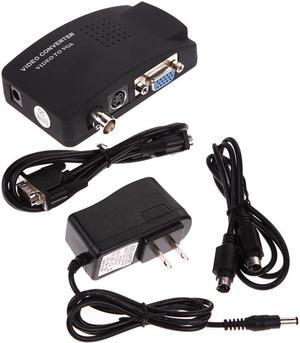 CCTV DVD DVR Camera TV BNC S-Video VGA Input to VGA Output PC Converter Adapter Image-zing PAL/NTSC auto-detective