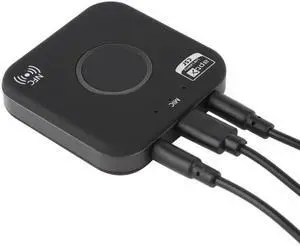 Wireless Bluetooth Transmitter and Receiver Adapter 4.2 Audio APT-X NFC CVC6.0 Built-in Microphone AUX Out for Smartphone PC TV