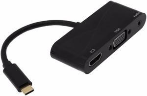 Portable USB 3.1 Type-C To HDMI VGA Audio HD High Definition Adapter Converter With Type-C To VGA Cable