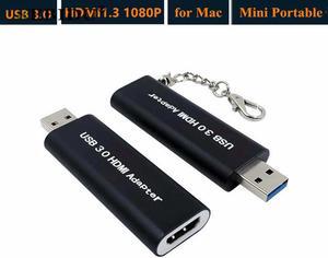 Kebidu Portable USB 3.0 to HDMI Converter Mini Keychain 1920 * 1080 HD Adapter for Windows 7 8 9 for Mac PC Wholesales
