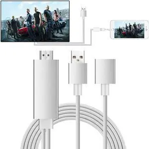 Lightning To 1080P to HDMI Cable Adapter TV HD Cable  for iPhone7 / 7s / 6 / 6S / Plus / Android