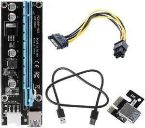 60cm Super stable PCI-E PCI E Express 1x to 16x graphics Card Riser Extender Adapter VER006 For Bitcoin BTC Miner Machine