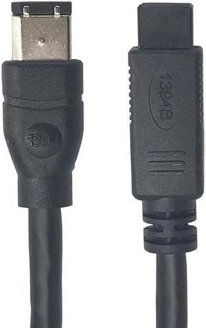 FireWire 800 to 400 9 to 6 pin Cable (9pin 6pin) IEEE 1394 Firewire 800 9-pin/6-pin Cable 6 Feet(9 pin to 6 pin) 6FT 10FT 15FT (3M)