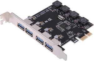 4 Ports USB3.0 Expansion Card PCI-E PCIE PCI Express Controller Card Adapter For PCI-E X1 X4 X8 X16 port