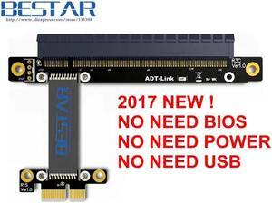 PCI-E 3.0 1x To 16x Riser PCIe x16 x1 Extension cable 25cm 35cm 45cm 55cm 60cm PCI-Express Gen3 8Gbps High speed Low-energy