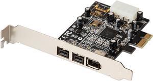 PCI express 2 Ports 1394B + 1394A Card PCI-e to external Firewire 800 IEEE 1394