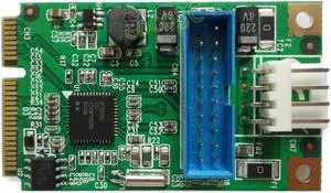 Mini PCI-express to 2 ports USB 3.0 adapter mini PCI-e to USB3.0 + 19P USB female header to dual USB3.0 spiltter cable