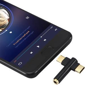 1Pcs 2 in 1 Type C Aux Audio Cable Adapter USB Type C to double type c Headphone Jack Charger Adapter For Google Pixel 2 HTC U11 free