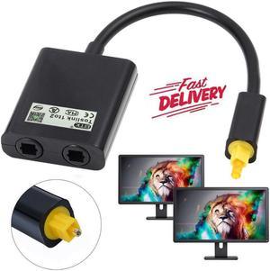 1Pcs Mini USB Audio Cable Digital Toslink Optical Fiber Audio 1 to 2 Female Splitter Adapter