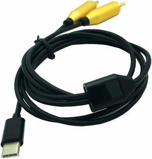 1Pcs RISE USB Type C Male to Dual RCA Male Stereo Audio Y Splitter Adapter Gold Plated RCA Plugs 80cm/2.7ft