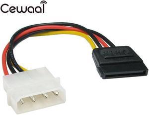 Cewaal 1pcs Seria Cables Power Adaptor Molex SATA Connector Splitter Hard Drive 4Pin Core For HDD Extension Power Cable