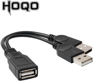 USB Y Data Power Cable,Dual USB Y Extension Charging Cable, usb A Female To 2 A Male Splitter USB2.0 Female to 2 USB Male Cord