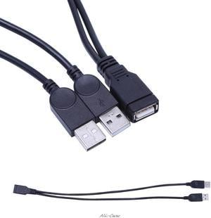 USB 2.0 Type A 1 Female To 2 Male Double Dual USB Y Splitter Data Sync Charging Extension Cable Charge