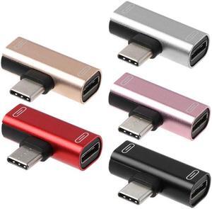 10 Packs Dual Type C USB C Earphone Headphone Audio Charging Charger Adapter Splitter Convertor For Xiaomi 6 6X 8 Note3 Mix 2 Huawei