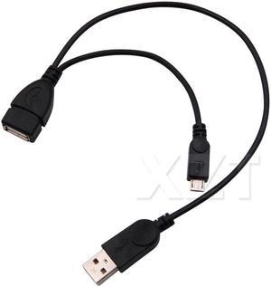 Micro USB Male to USB A Male &Female Adapter Cable for SAMSUNG for SONY Y Splitter OTG Cable