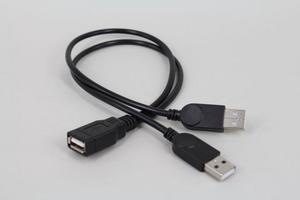 USB 2.0 A Female to 2 Dual USB male Hub Power Adapter Y Splitter cable Cord