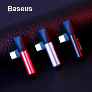 1Pcs Baseus L41 Usb C to 3.5mm Aux Jack Audio Adapter For Xiaomi mi 9 Huawei P30 pro Oneplus 7 Audio splitter Type C Charging Adapter