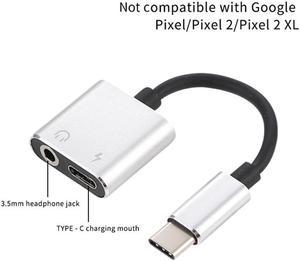 1Pcs USB C Audio Cable to 2 in 1 Type C 3.5 mm Jack Earphone Adapter Receiver for Moto Audio Splitter