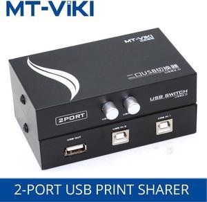 USB 2.0 printer switcher USB 2.0 splitter USB share adapter 2 input 1 output 2 computers share a printer support USB2.0 device