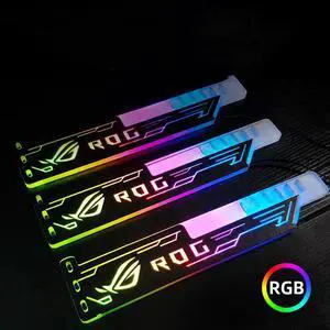 RGB VGA Holder Customizable A-RGB Horizental GPU Bracket Video Card Support 5V 3Pin Customize AURA