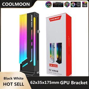 COOLMOON GPU Bracket VGA Stand Support Colorful Bracket PC Water Cooling Vertical Video Card Stand Holder 5V A-RGB,CM-GH2