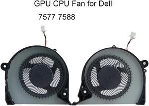 Computer Cooling Fans For Dell Inspiron 15 G7 7577 7588 Laptop CPU GPU cooler Fan 04mr2y 4MR2Y 02jjcp 2JJCP 07CJF8 7cjf8 new