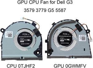 0TJHF2 0GWMFV Computer Fans for Dell G3 3579 3779 G5-5587 15 5587 GPU CPU cooling fan CN-0TJHF2 CN-0GWMFV TJHF2 GWMFV FKB6 FKB7