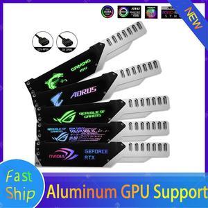 Aluminum GPU Bracket 5V A-RGB Video Card Support VGA Holder Stand For PC Cabinet Decoration 12V/5V RGB MSI AORUS ROG M/B SYNC