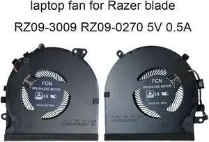 Laptop CPU Cooling Fans for Razer Blade 15 RZ09-0270 02705E76 RZ09 3009 E97 GPU Cooler Radiator fan New DFS5K121142621 FLK7 FL6S
