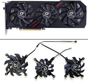 3pcs 85mm 75mm 4pin iGame RTX 2060 GPU FAN For Colorful GTX 1660 RTX 2060 ultra oc Graphics card fan replacement Cooling Fans