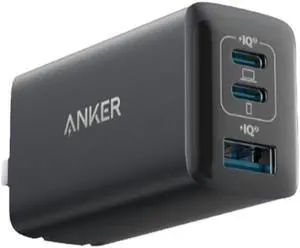 Anker 535 Fast Charger GaNPrime 65W PPS 3-Port Fast Compact Foldable Wall Charger for MacBook Pro/Air, Galaxy S20/S10, Dell XP