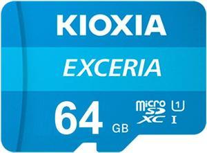 Toshiba Kioxia 64GB microSD Exceria Flash Memory Card  U1 R100 C10 Full HD High Read Speed 100MB/s