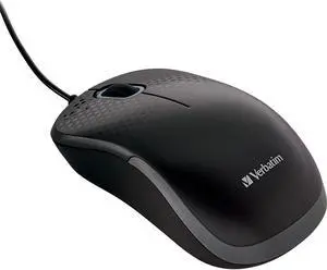 Verbatim 99790 Usb Black Silent Corded Accs Hi Res Ergonomic Optical Mouse