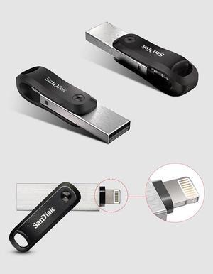 SanDisk iXpand Flash Drive Go 128GB Dual-Purpose Swivel USB3.0 Flash Drive Metal U Disk OTG Lightning Connector For iPhone /iPad/PC