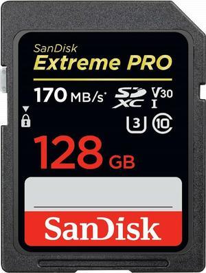 SanDisk 128GB Class 10 Extreme Pro UHS-I 4K U3 V30 SD card 170MB/s Full SDXC Memory card