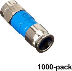 PPC Belden SNSD6 Blue RG6 Snap-N-Seal Compression Connectors 1000-Pack, Compatible with Coaxial Cable